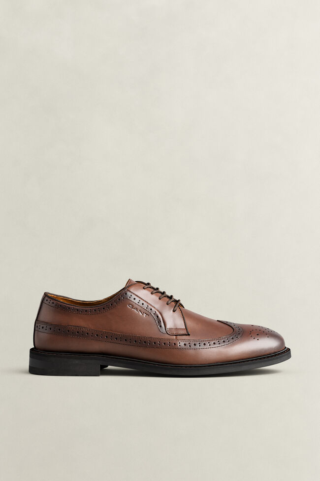 Bidford brogueskor i l&auml;der