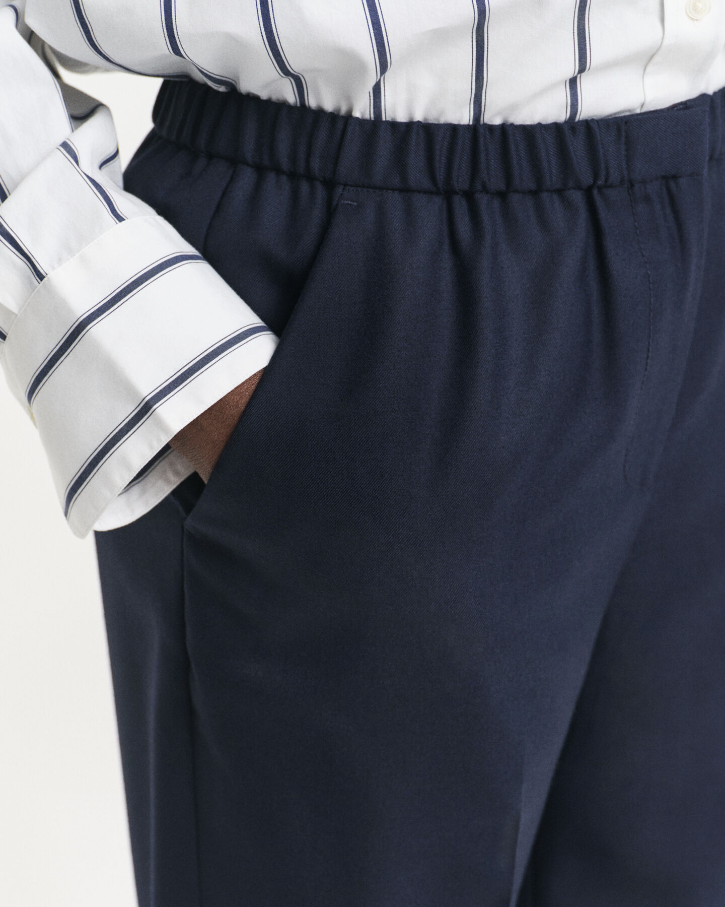 Dra p&aring;-byxor i ullblandning