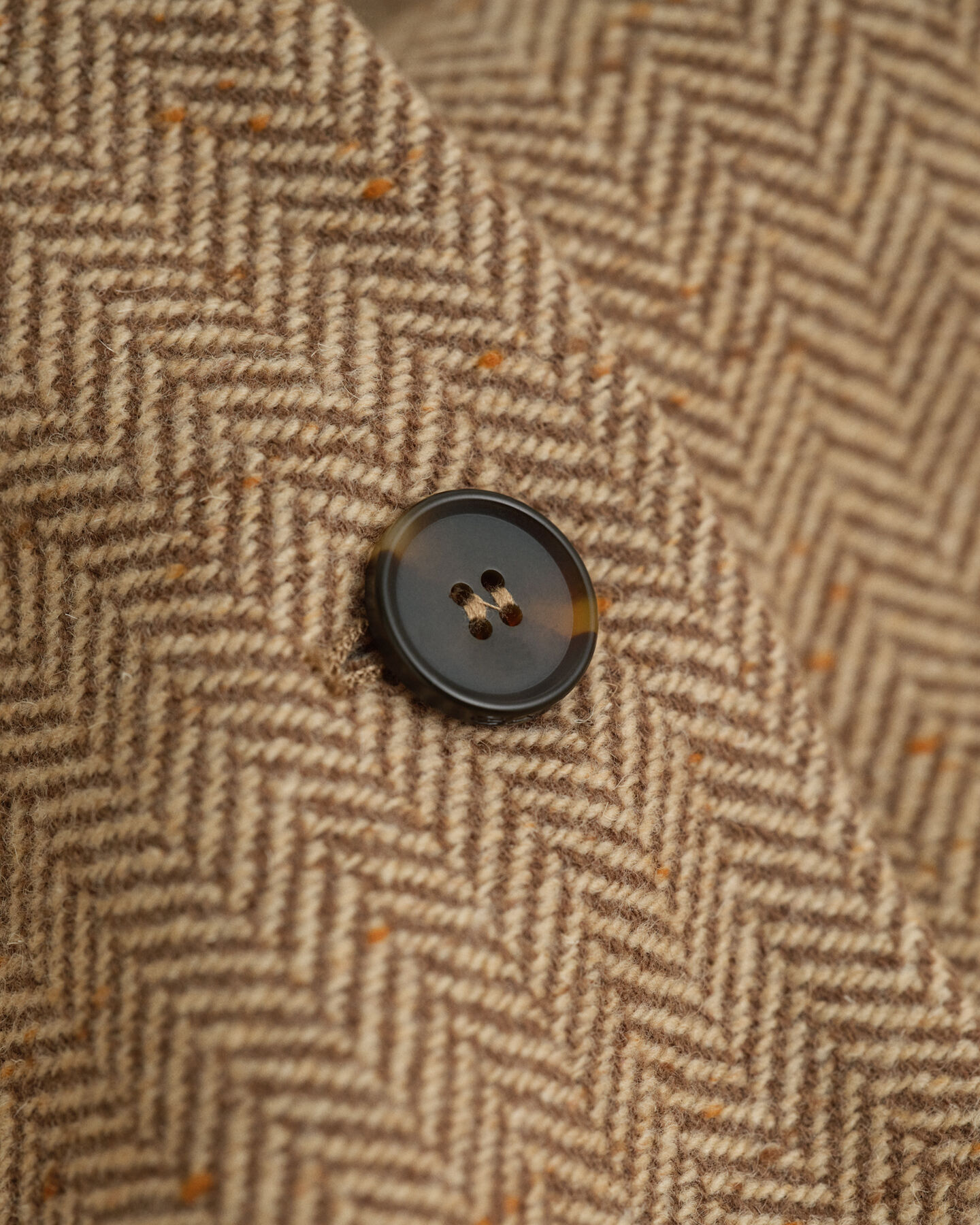 Slim Fit Wool Blend Herringbone Blazer