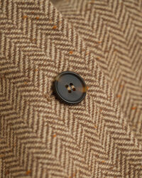 Slim Fit Wool Blend Herringbone Blazer