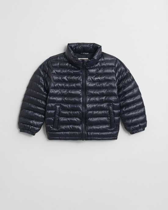 Kids l&auml;tt vadderad dunjacka med glans