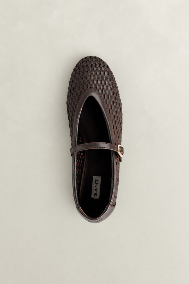 Chadii ballerinaskor i l&auml;der