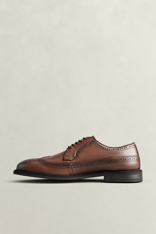 Bidford brogueskor i l&auml;der