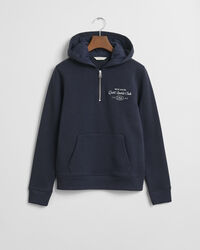 Teen Girls Sports Club Graphic hoodie med halv dragkedja