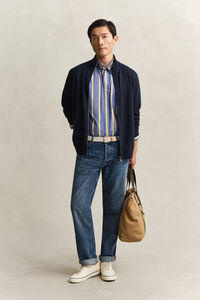 Sacker Rib sweatshirt med dragkedja