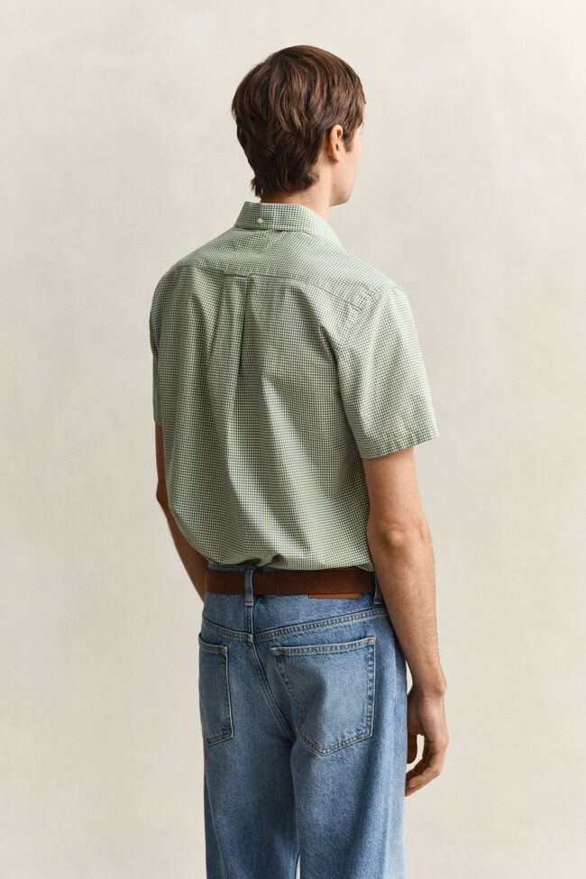 Gingham Classic Poplin Short Sleeve Shirt