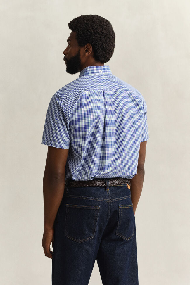 Gingham Classic Poplin Short Sleeve Shirt