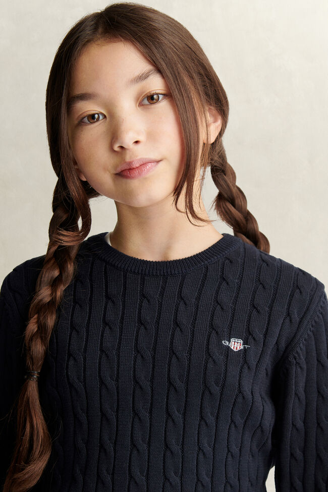 Teen Girls kabelstickad tr&ouml;ja