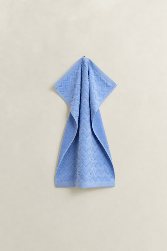 Jacquardv&auml;vd fiskbensm&ouml;nstrad handduk 50 x 70