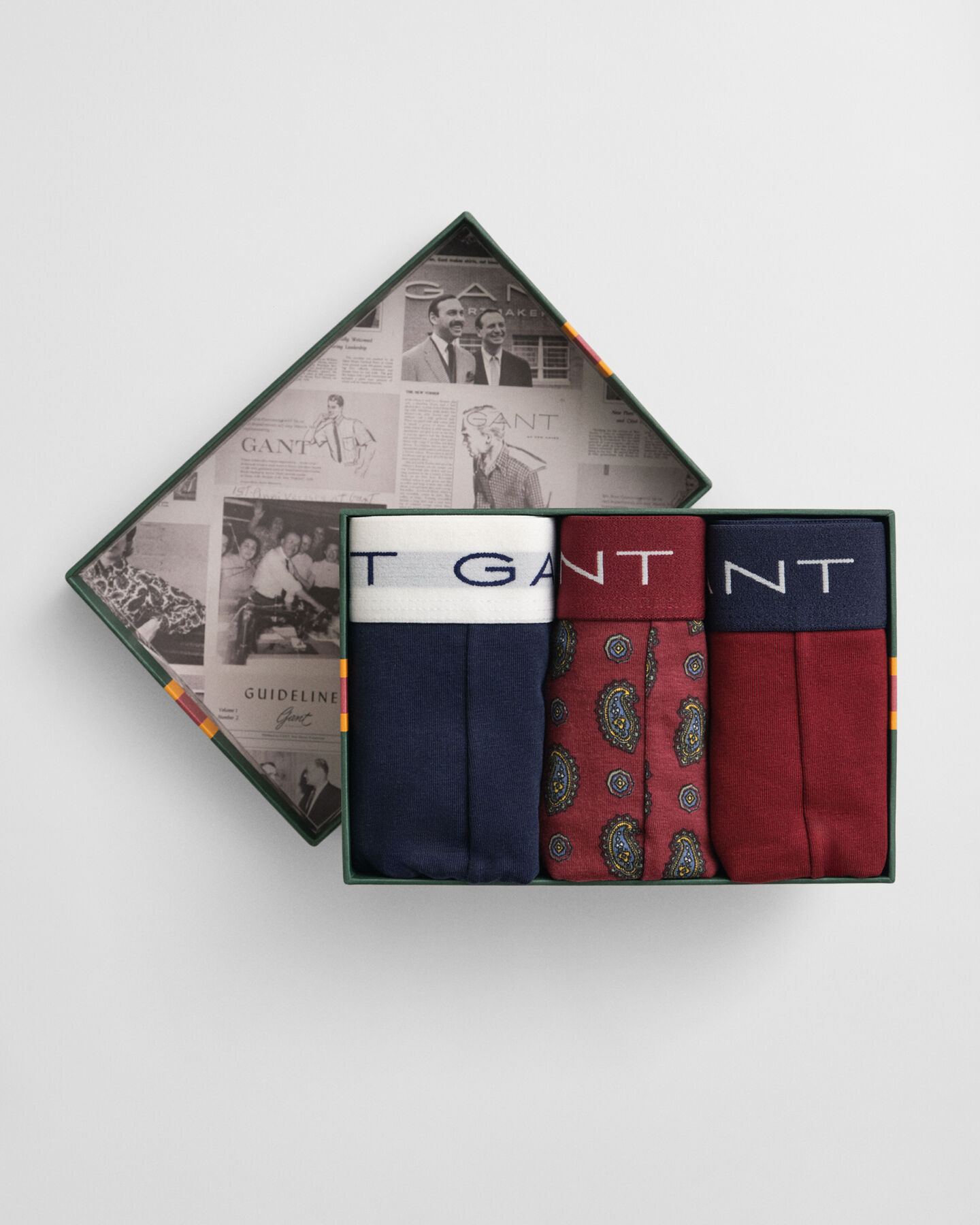 Trepack paisleym&ouml;nstrade kalsonger i presentf&ouml;rpackning