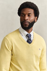 Klassisk V-ringad bomullstr&ouml;ja