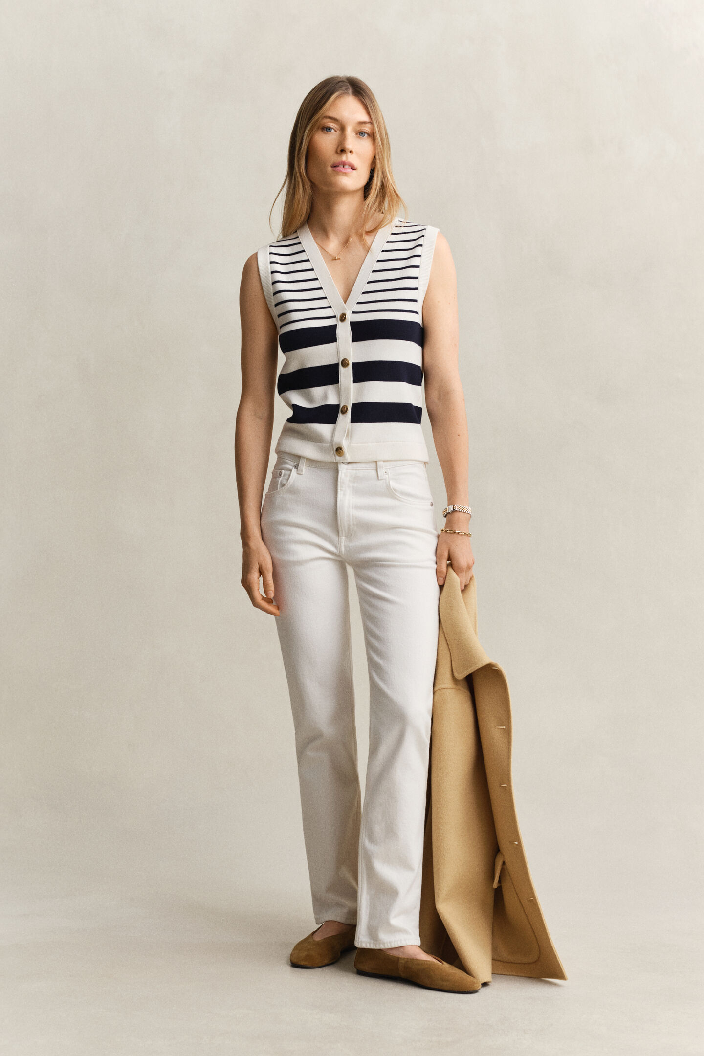 Stretchjeans med raka ben