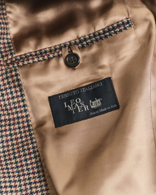 Slim fit hundtandsm&ouml;nstrad rutig kavaj