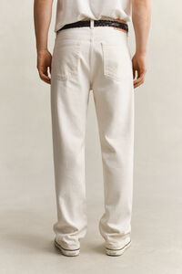 Straight fit jeans i &eacute;cru