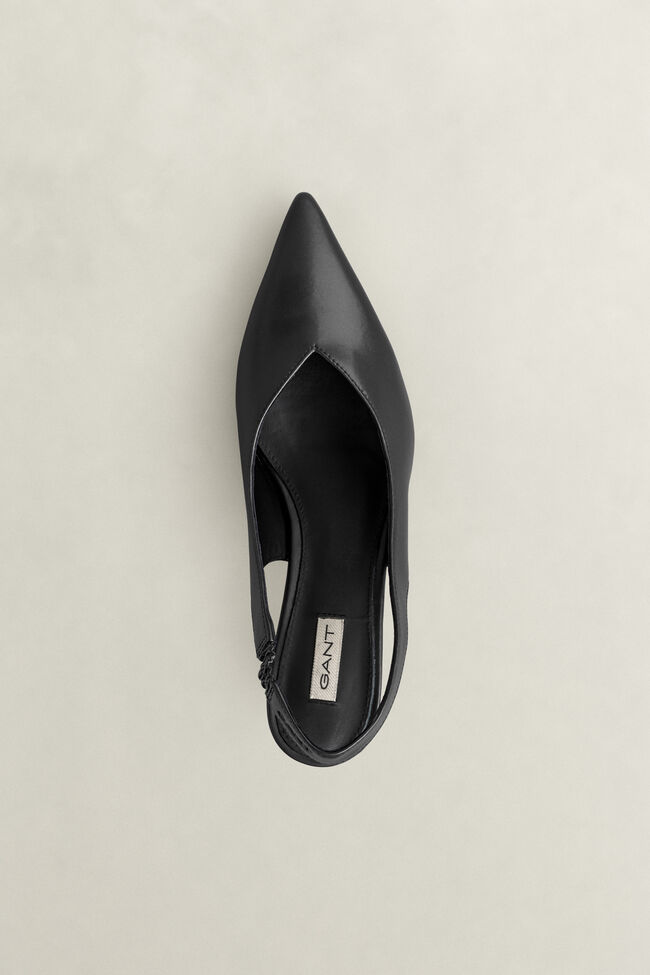 Tillbye h&ouml;gklackade skor i l&auml;der