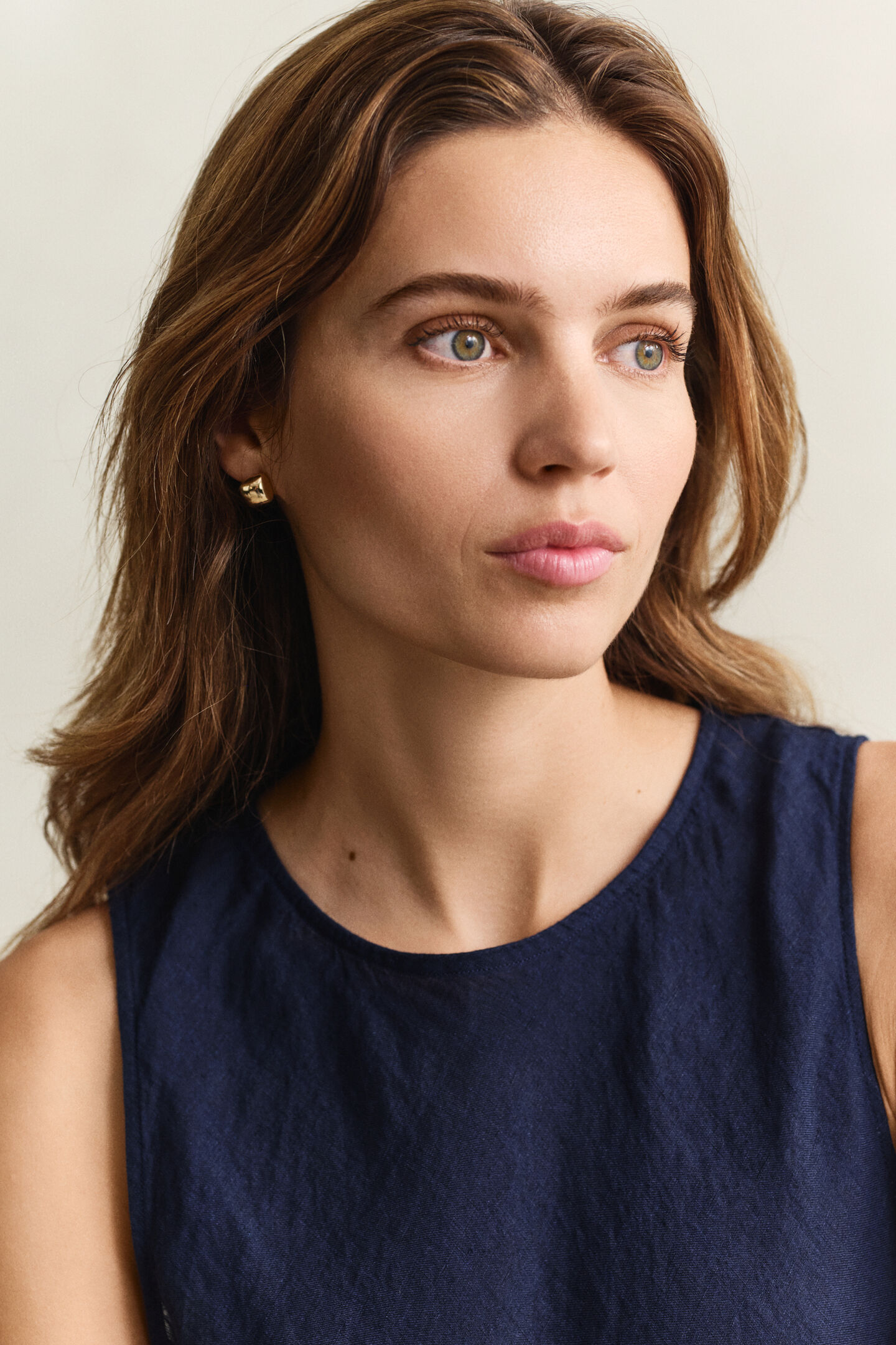 Snedskuren midikl&auml;nning i linne