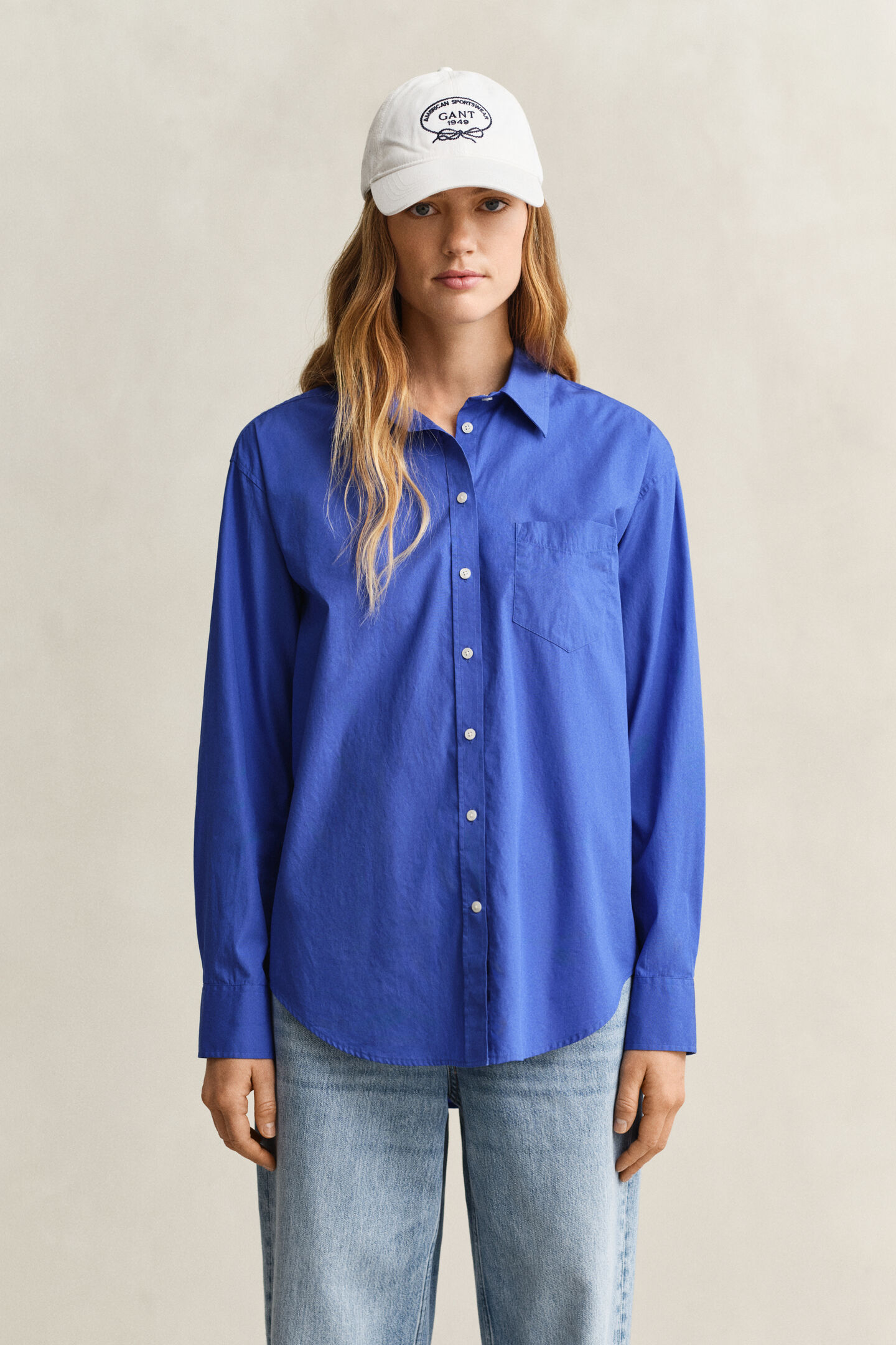 Relaxed fit klassisk poplinskjorta