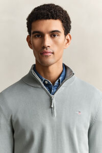 Klassisk bomullstr&ouml;ja med dragkedja vid hals&ouml;ppningen