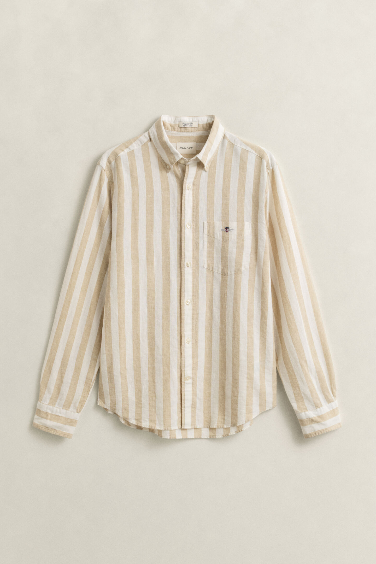 Randig skjorta i linneblandning