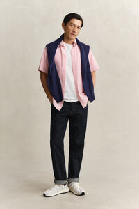 Randig kort&auml;rmad skjorta i b&auml;ckeb&ouml;lja