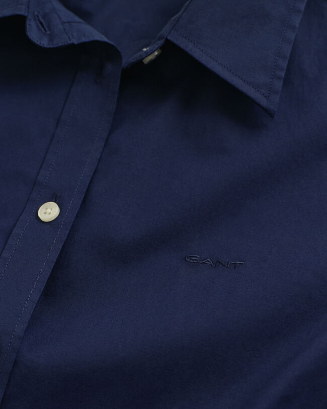 Slim fit poplinskjorta