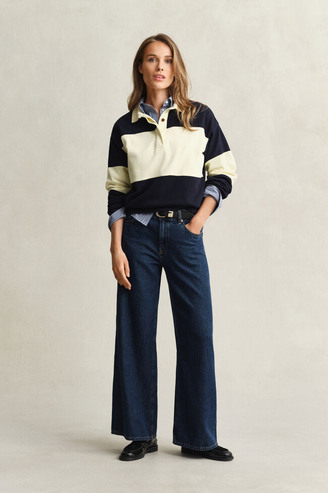 Rugger i pik&eacute;struktur med f&auml;rgblock