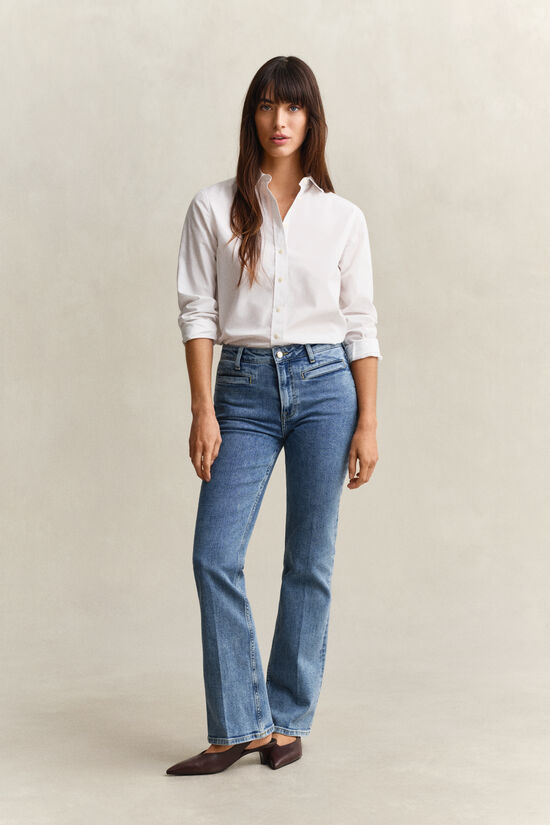 Utst&auml;llda jeans med monogram