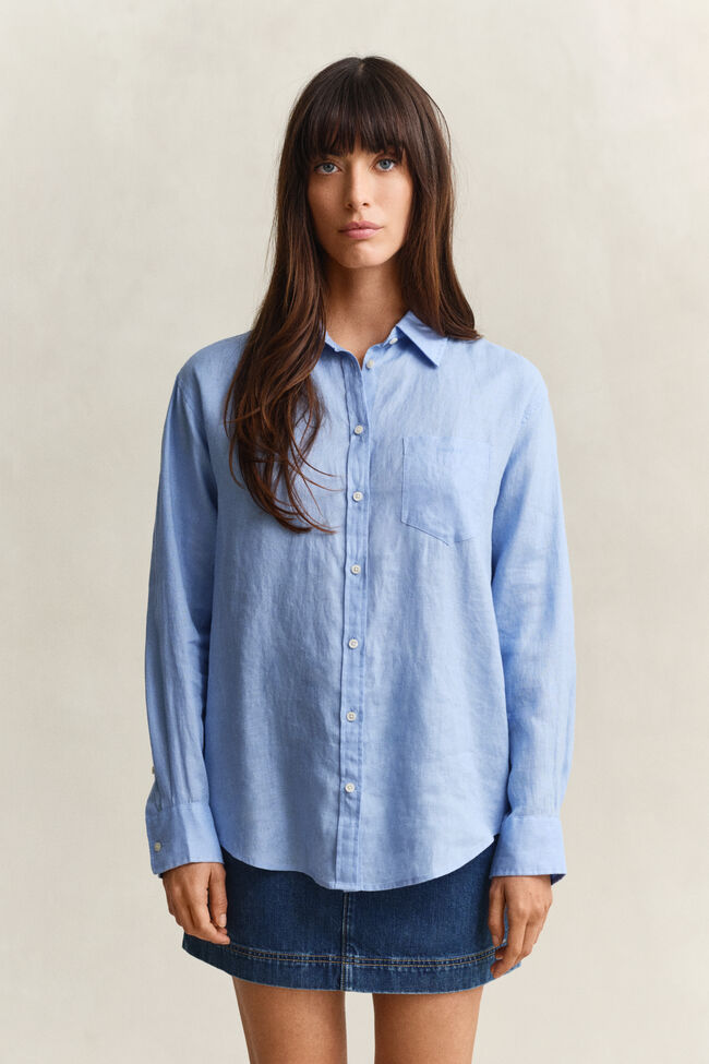 Relaxed fit linneskjorta
