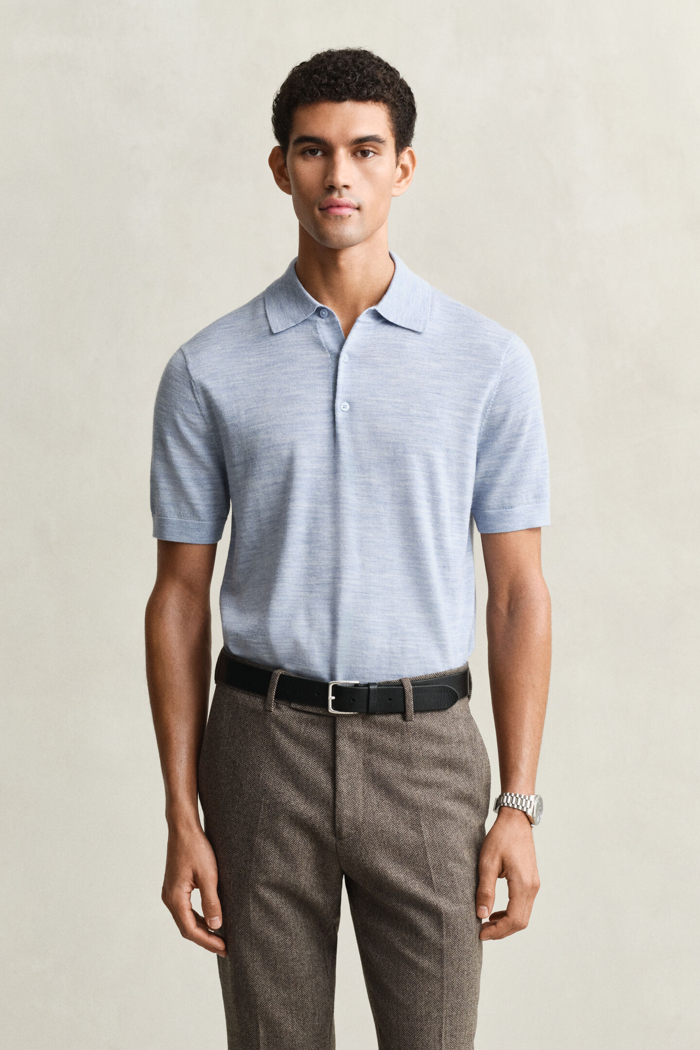 Kort&auml;rmad pik&eacute;tr&ouml;ja i extra fin merinoull