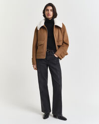 Tr&ouml;ja med polokrage i extra fin merinoull