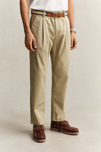 Regular fit chinos i bomullstwill