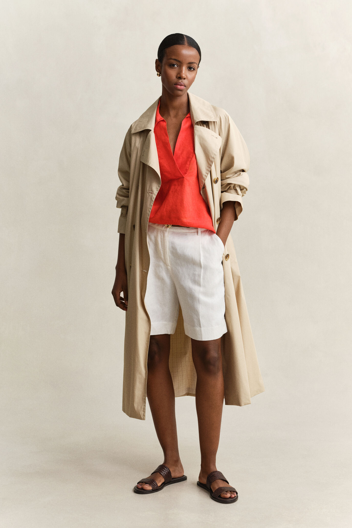 Popover linneskjorta