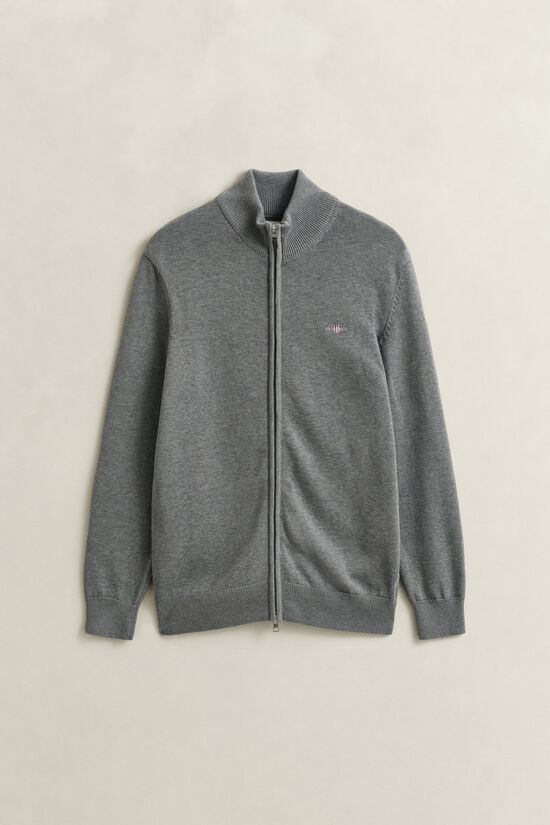 Casual Cotton kofta med dragkedja