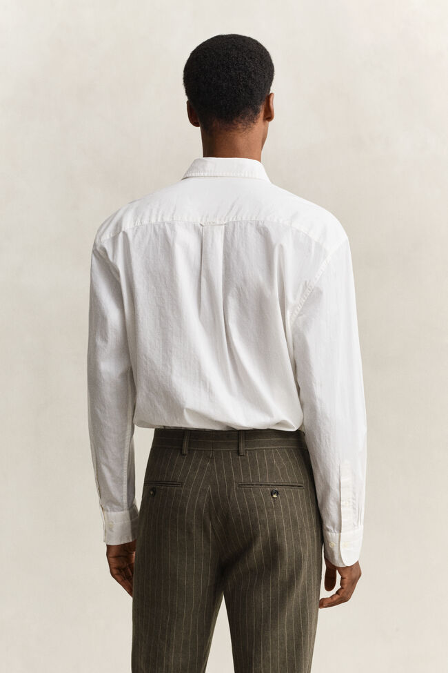 Relaxed fit dobbyv&auml;vd randig skjorta