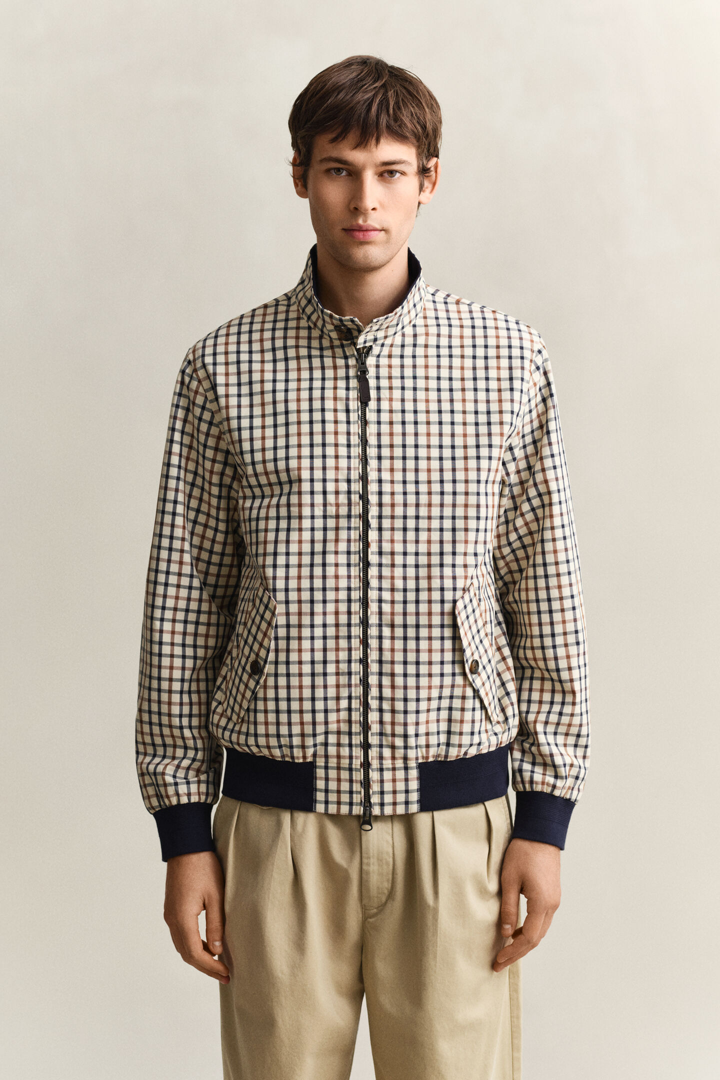 Harringtonjacka i bomullsblandning