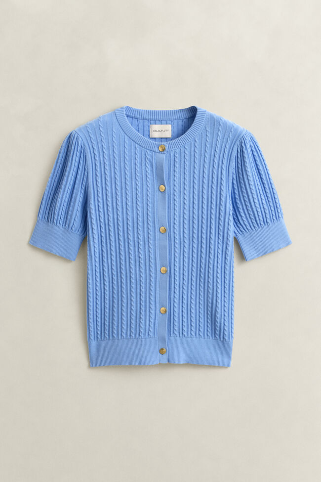 Kabelstickad bomullskofta