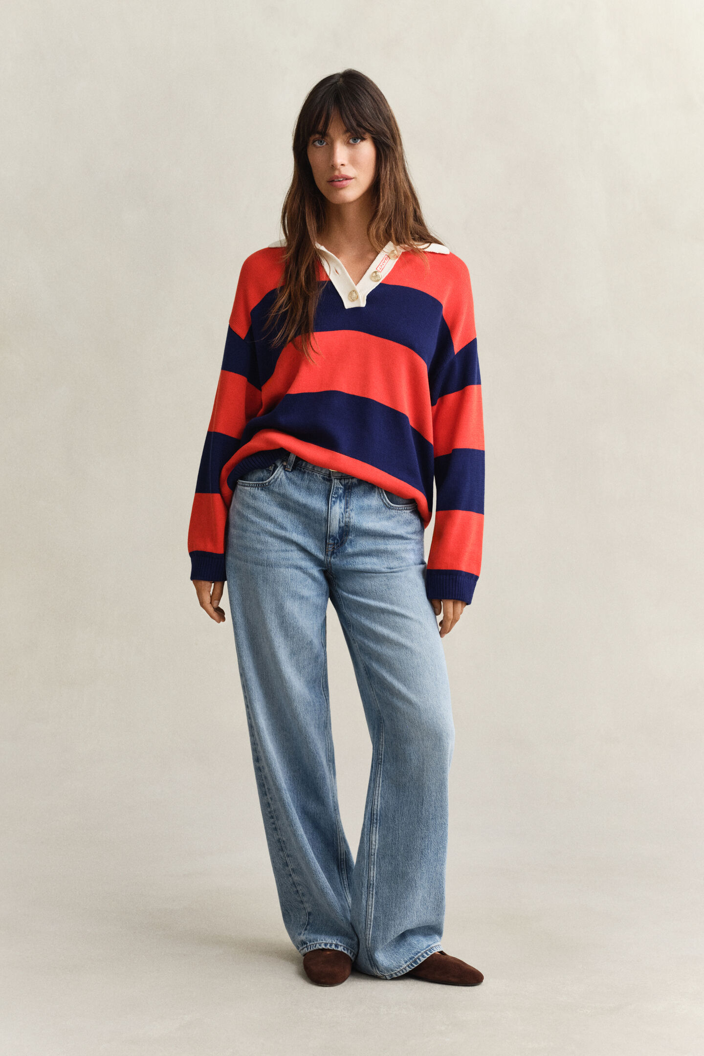 Randig Rugger i bomull