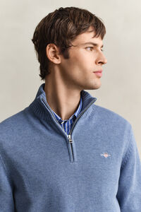 Casual Cotton tr&ouml;ja med dragkedja vid hals&ouml;ppningen