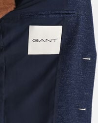 Tv&aring;f&auml;rgad jerseyblazer i ull och bomull