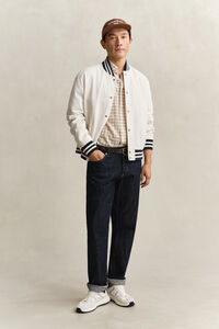 Skjorta i ginghamv&auml;vd linneblandning