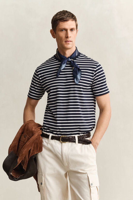 Randig T-shirt i pimabomull